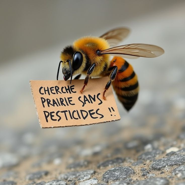 Pollinisateurs en danger de mort par les pesticides.